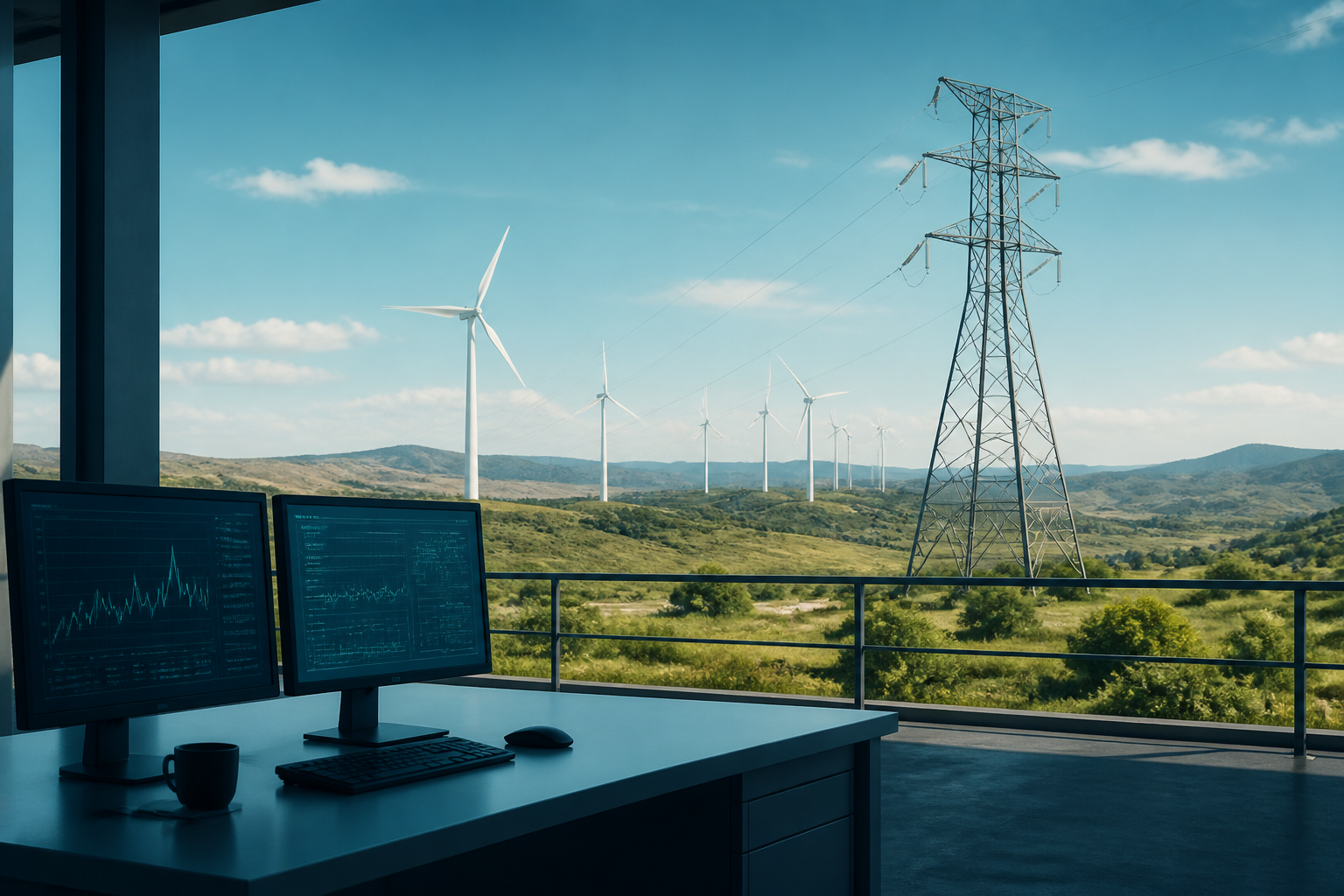 Infraestructura energética con centro de operaciones